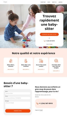 Des Services De Garde D’Enfants Flexibles Pour Les Vies Bien Remplies - Maquette De Site Web À Télécharger Gratuitement