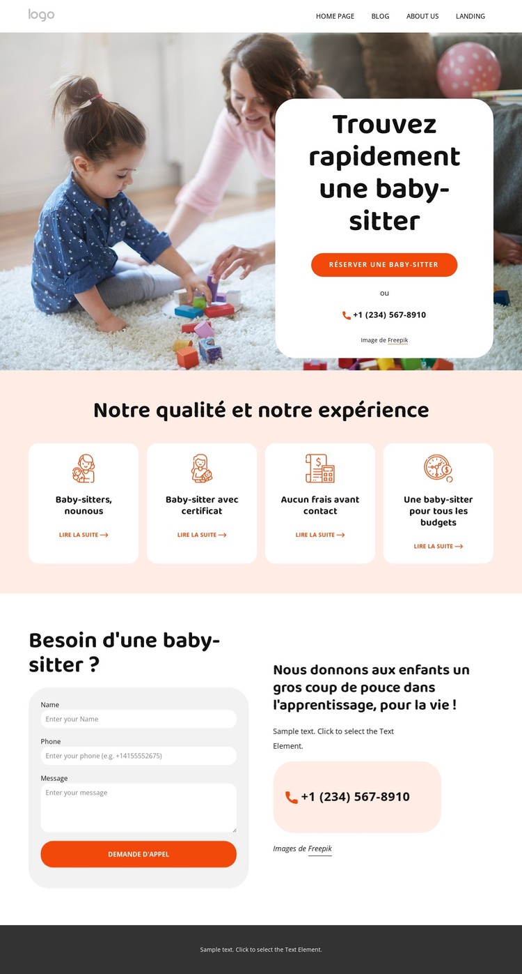 Des services de garde d’enfants flexibles pour les vies bien remplies Modèle CSS