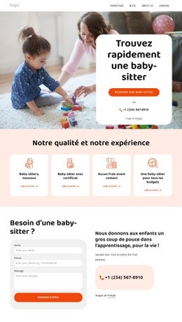 Mise En Page Pour Des Services De Garde D’Enfants Flexibles Pour Les Vies Bien Remplies