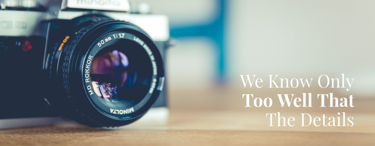 Teaching photography from scratch HTML Template