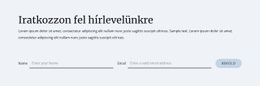 CSS Menü A Következőhöz: Hírlevél Feliratkozási Űrlap