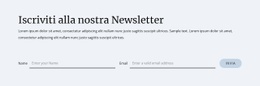 Modulo Di Iscrizione Alla Newsletter