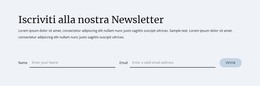 Modulo Di Iscrizione Alla Newsletter - Modello Di Sito