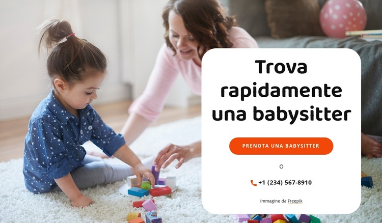 Trova babysitter Modello di sito Web