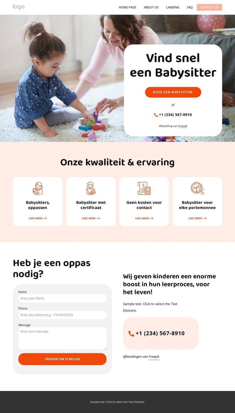 Flexibele kinderopvang voor drukke levens CSS-sjabloon