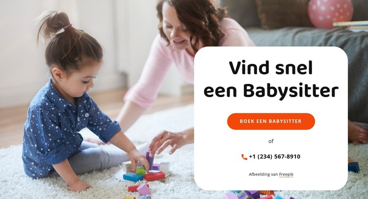 Vind babysitters CSS-sjabloon