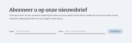 Nieuwsbrief-Abonnementsformulier