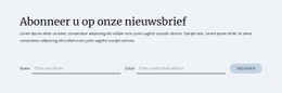 Nieuwsbrief-Abonnementsformulier