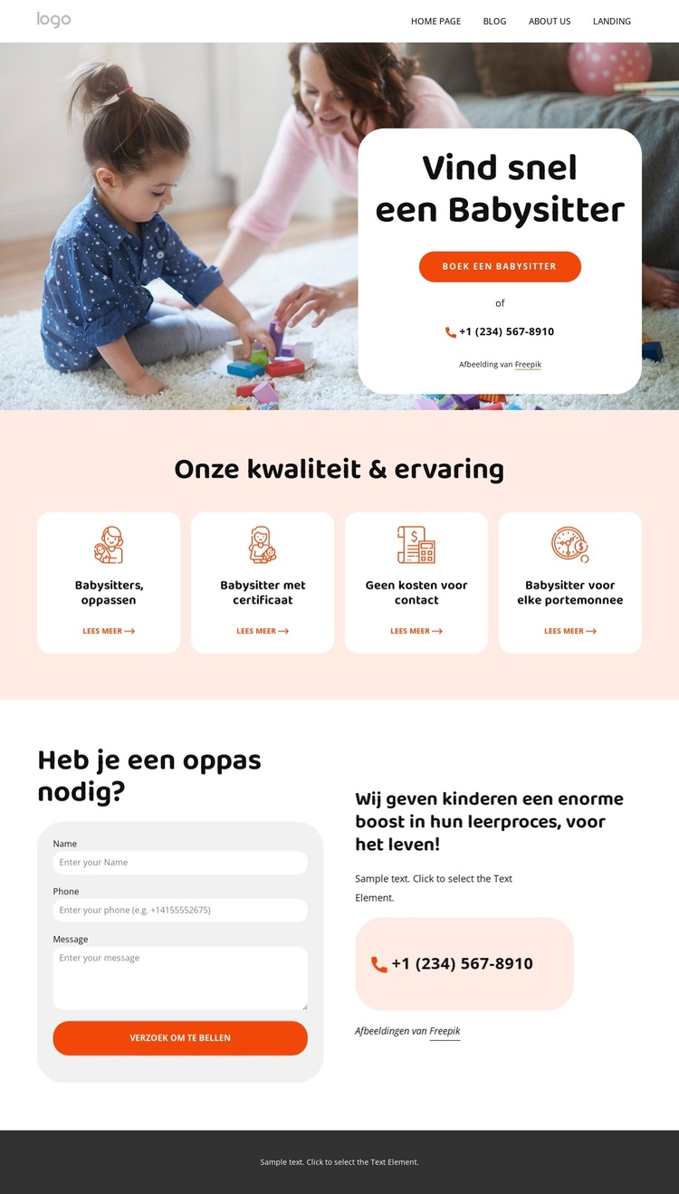 Flexibele kinderopvang voor drukke levens WordPress-thema