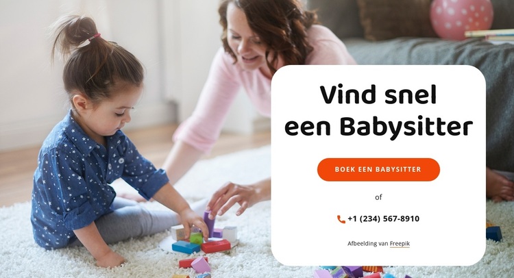 Vind babysitters WordPress-thema