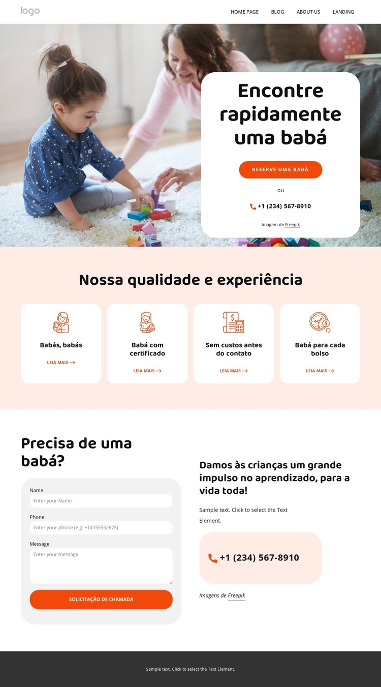 Cuidados infantis flexíveis para vidas ocupadas Template CSS