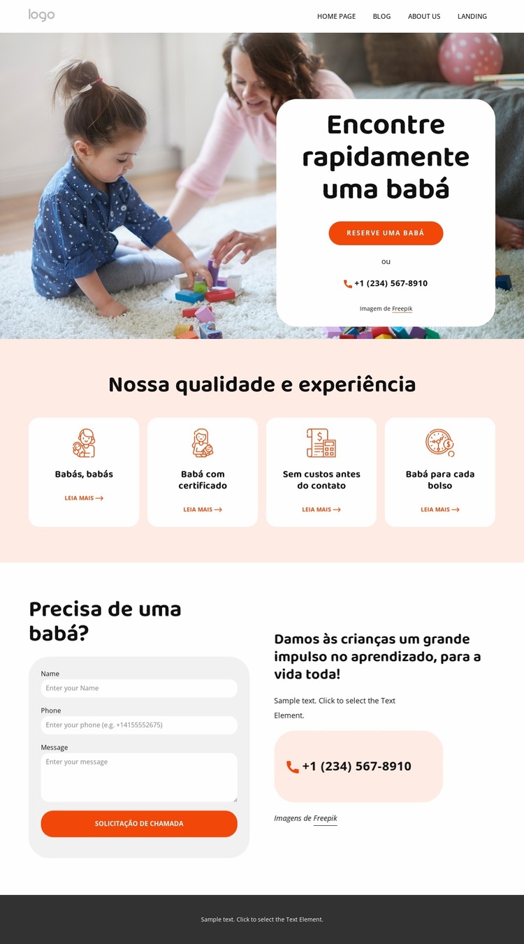 Cuidados infantis flexíveis para vidas ocupadas Template Joomla