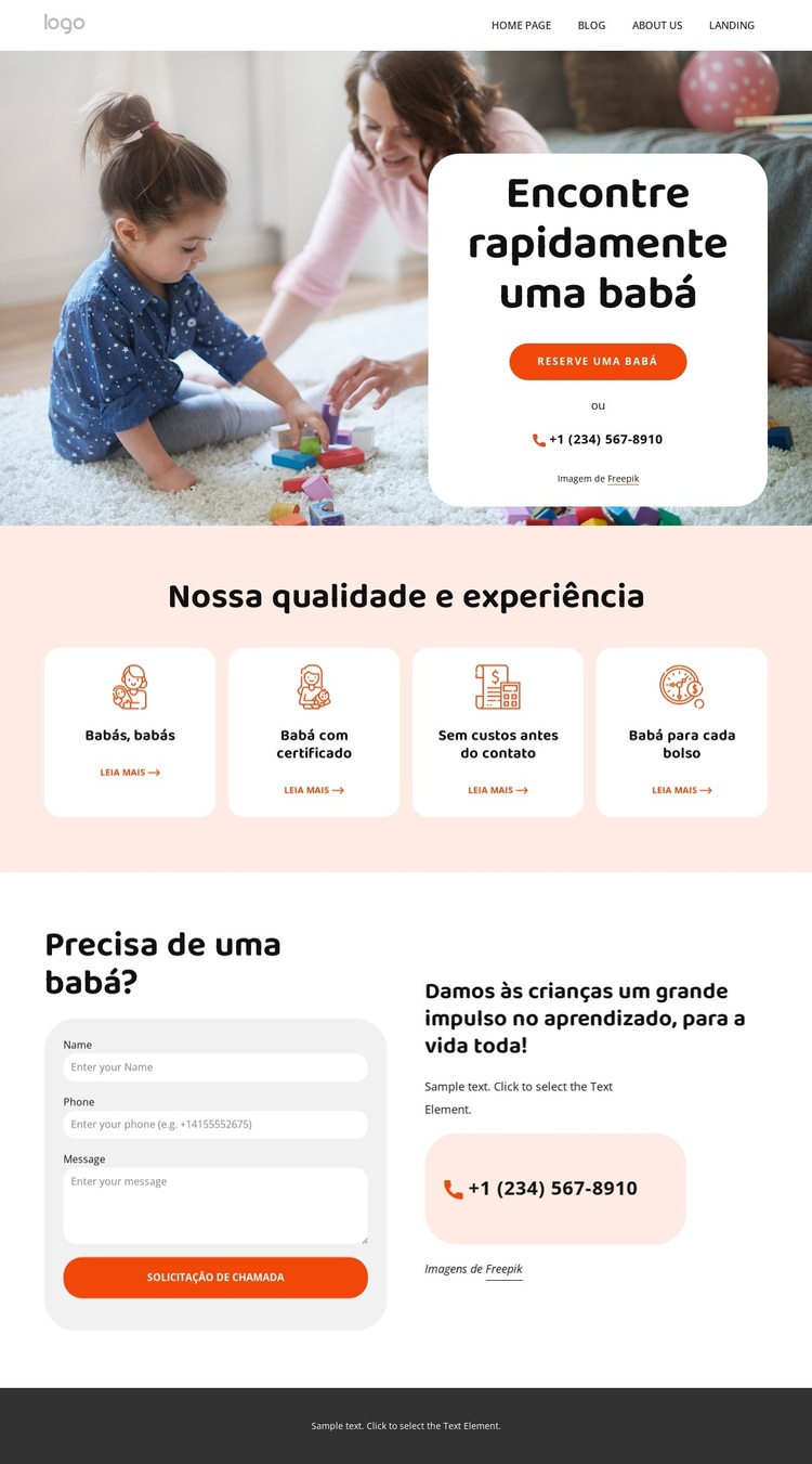 Cuidados infantis flexíveis para vidas ocupadas Tema WordPress