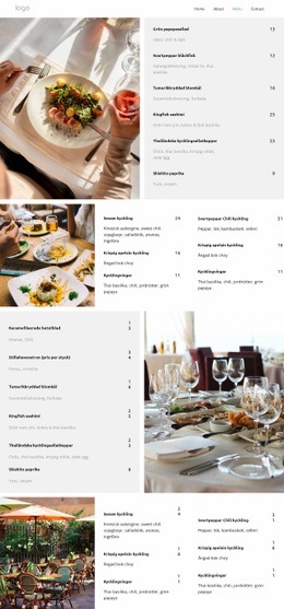 Responsiv HTML För Gourmetupplevelse