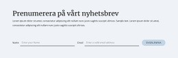 Prenumerationsformulär För Nyhetsbrev