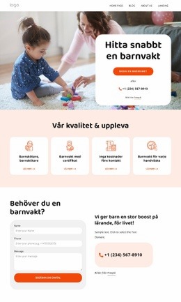 Flexibel Barnomsorg För Hektiska Liv - Ultimata WordPress-Tema