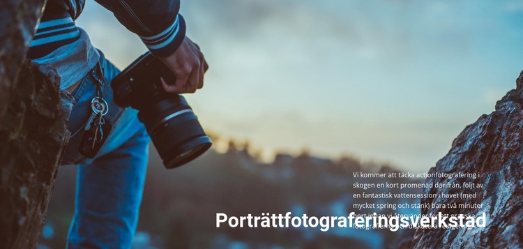 Porträttfotograferingsverkstad WordPress -tema