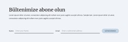 Bülten Abonelik Formu Için CSS Menüsü