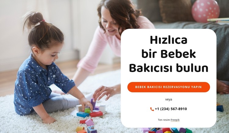 Bebek bakıcısı bul CSS Şablonu