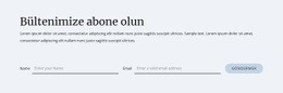 Powerful HTML Website Maker For Bülten Abonelik Formu