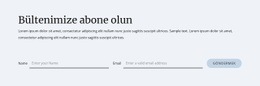 Bülten Abonelik Formu - Yaratıcı, Çok Amaçlı Web Sitesi Modeli