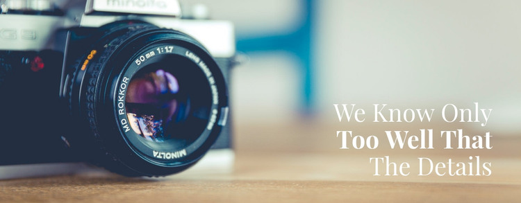 Teaching photography from scratch Web Design