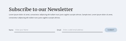 Newsletter Subscription Form - Website Design Software