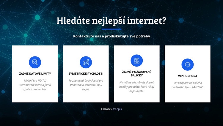 Nejlepší poskytovatel internetu Šablona CSS