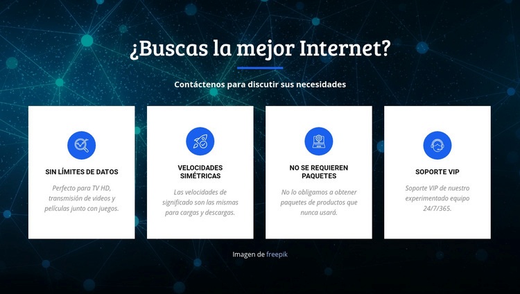 Mejor proveedor de internet Plantillas de creación de sitios web