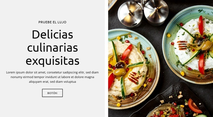 Delicias saladas Maqueta de sitio web