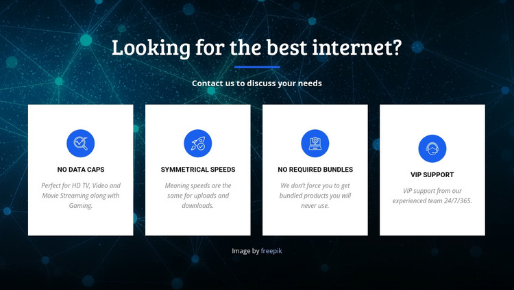 Beste internetprovider HTML-sjabloon