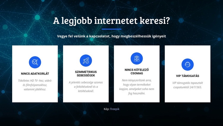 A legjobb internetszolgáltató HTML Sablon