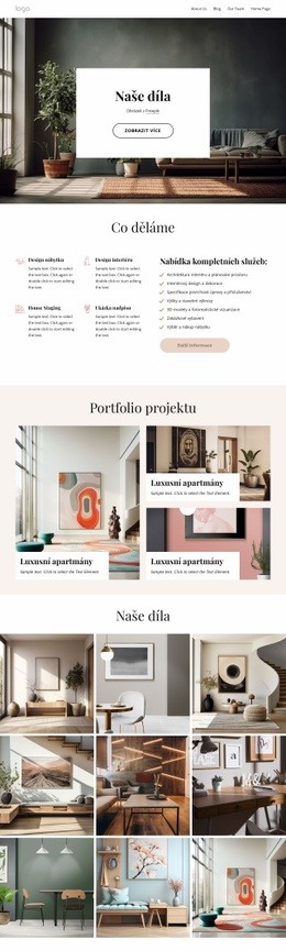 Galerie Interiérového Designu – Moderní Téma WordPress