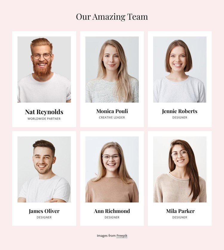 Great people make amazing teams CSS Template