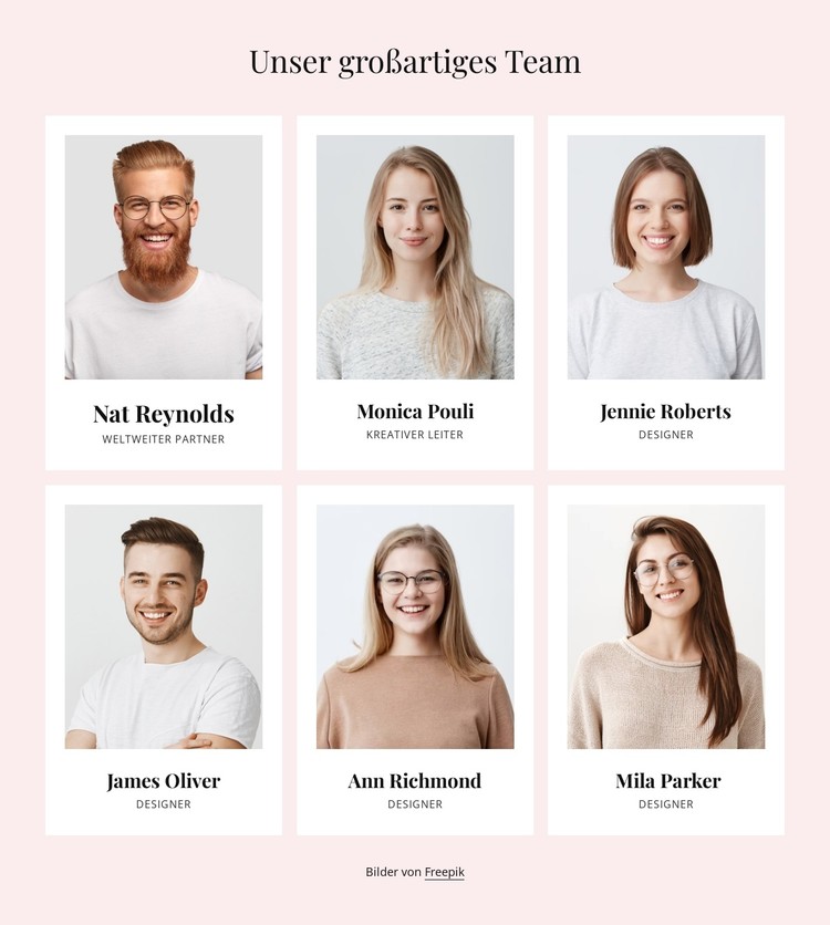 Tolle Leute bilden tolle Teams CSS-Vorlage