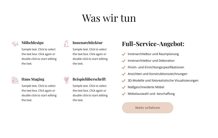 Full-Service-Innenarchitektur CSS-Vorlage