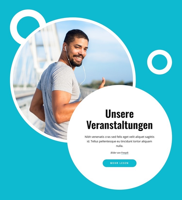 Wir organisieren Veranstaltungen Website-Modell