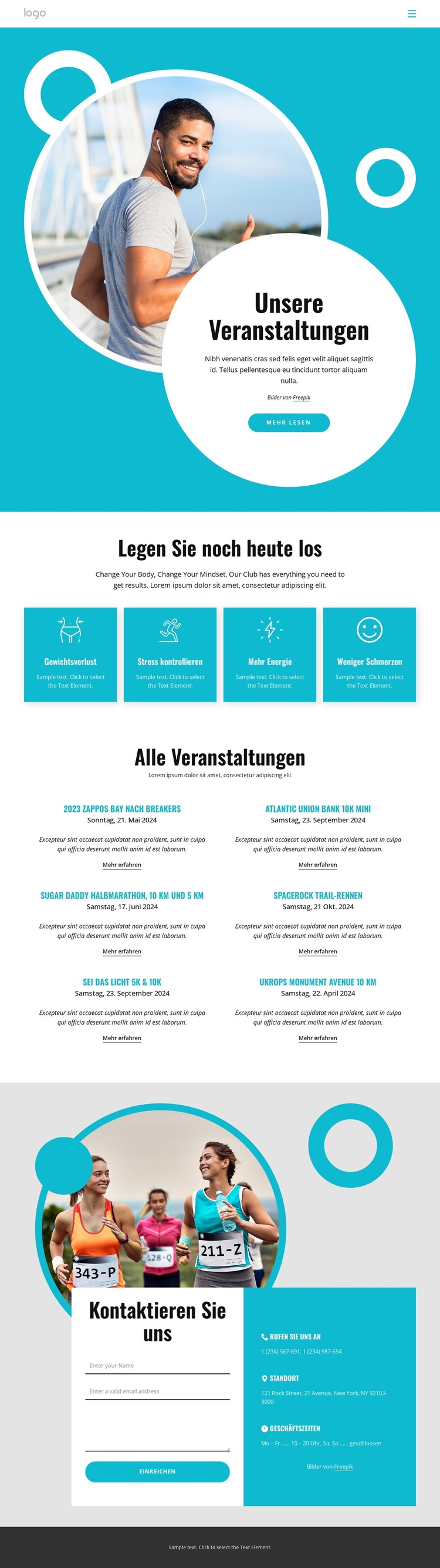 Laufen mit einem Verein WordPress-Theme