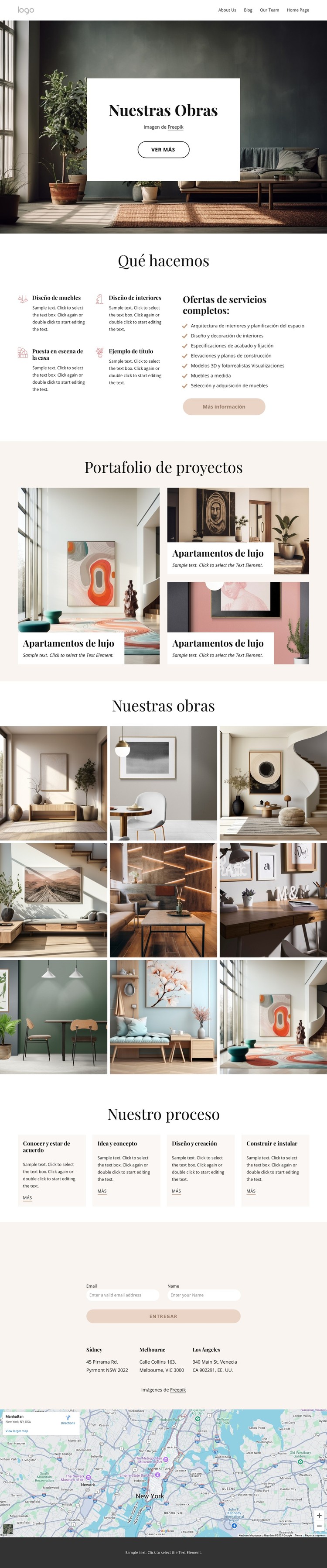 Galería de diseño de interiores Plantilla CSS