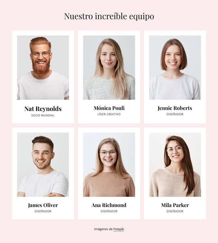 Las grandes personas forman equipos increíbles Plantilla HTML