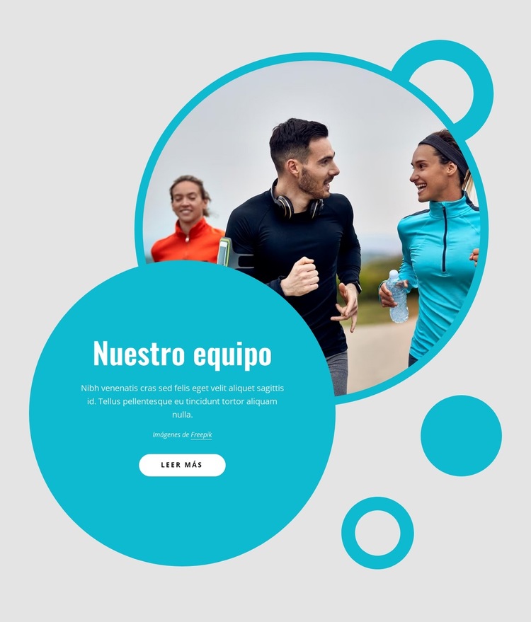 Running club team Plantilla de sitio web