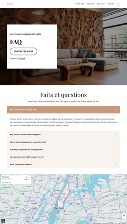 FAQ Sur Le Studio De Design - Modèle De Page De Destination