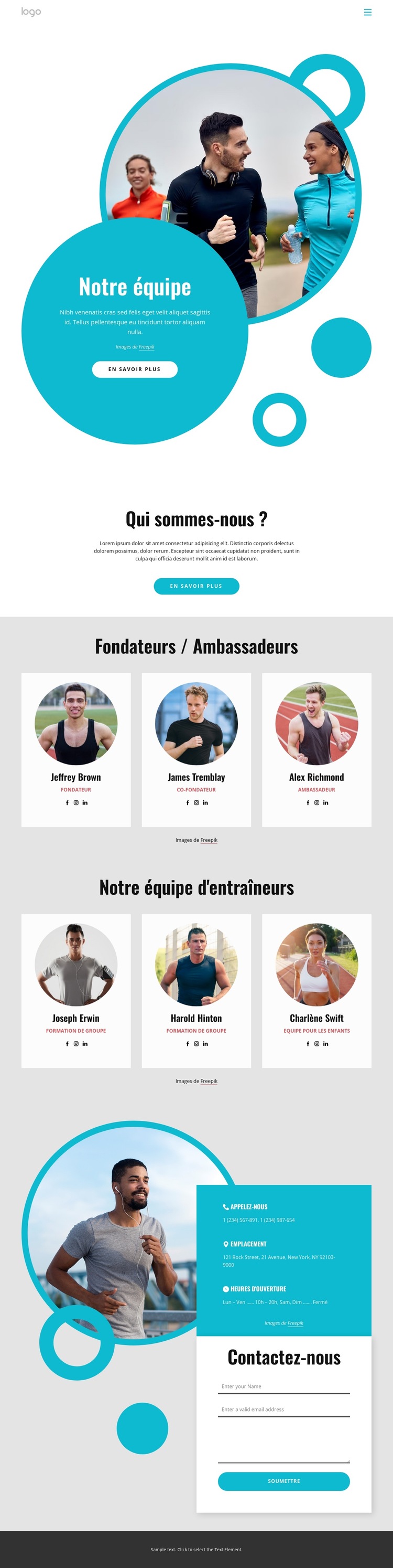 Experienced running coaches Modèle de site Web