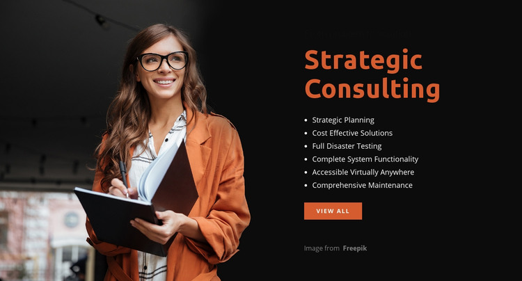 Strategic consulting company Homepage Design
