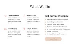 Full-Service Interior Design - Simple Html Code