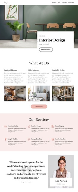 HTML Design For Residential & Commercial Interior Design