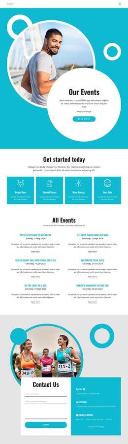 Run with a club - CSS Template by Nicepage