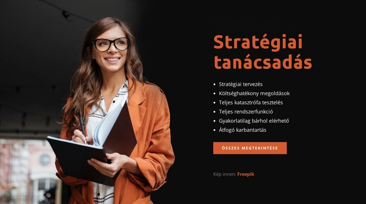 Stratégiai tanácsadó cég Weboldal sablon