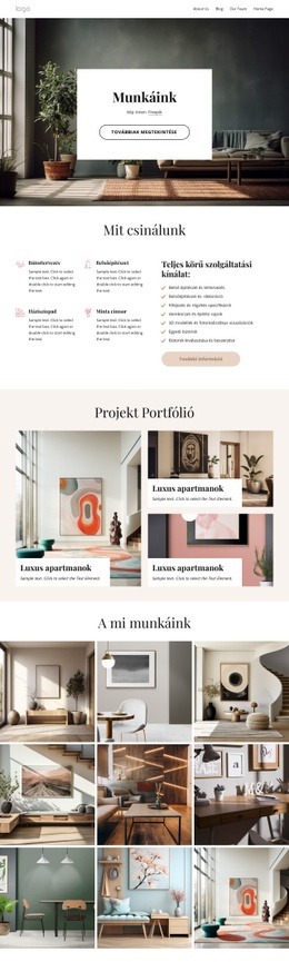 Belsőépítészeti Galéria – Modern WordPress Téma