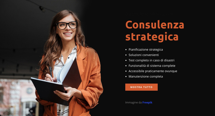Società di consulenza strategica Modello di sito Web